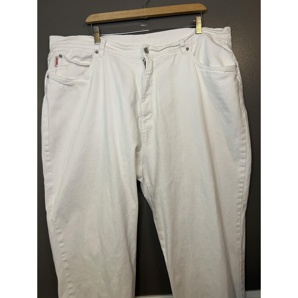 Bongo Jeans Womens 24W White High Rise Tapered Denim Mom Pants Plus Size Jeans